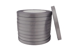 Лента атласная 0,6 см Темно-серый 23 м