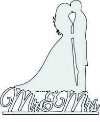 Топпер "Mr&Mrs", 36001174-с 12*14 см