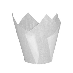 Форма бумажная "Тюльпан" 5 х 8 см, белая 50 шт