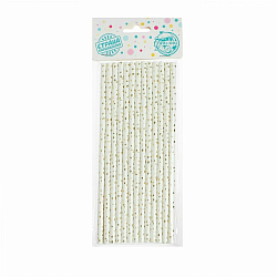 Трубочки для коктейля "конфетти" набор 25шт.